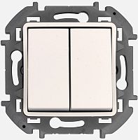 Переключатель без рамки Legrand Inspiria 2-кл. проходной белый картинка